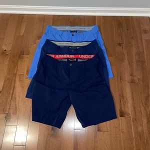 Lot of 3 Under Armor golf shorts. Size 40.
